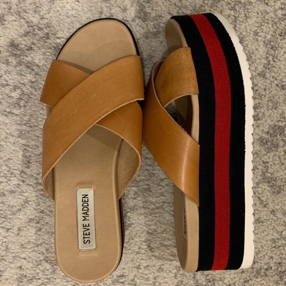 Steve Madden Asher Cognac Multi sandals